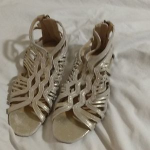 Joe's gold sparkle sandals